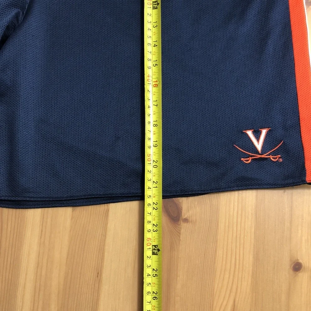 Nike Team Virginia Cavaliers Lacrosse Shorts Sz XL Navy Orange NCAA Retro Y2K